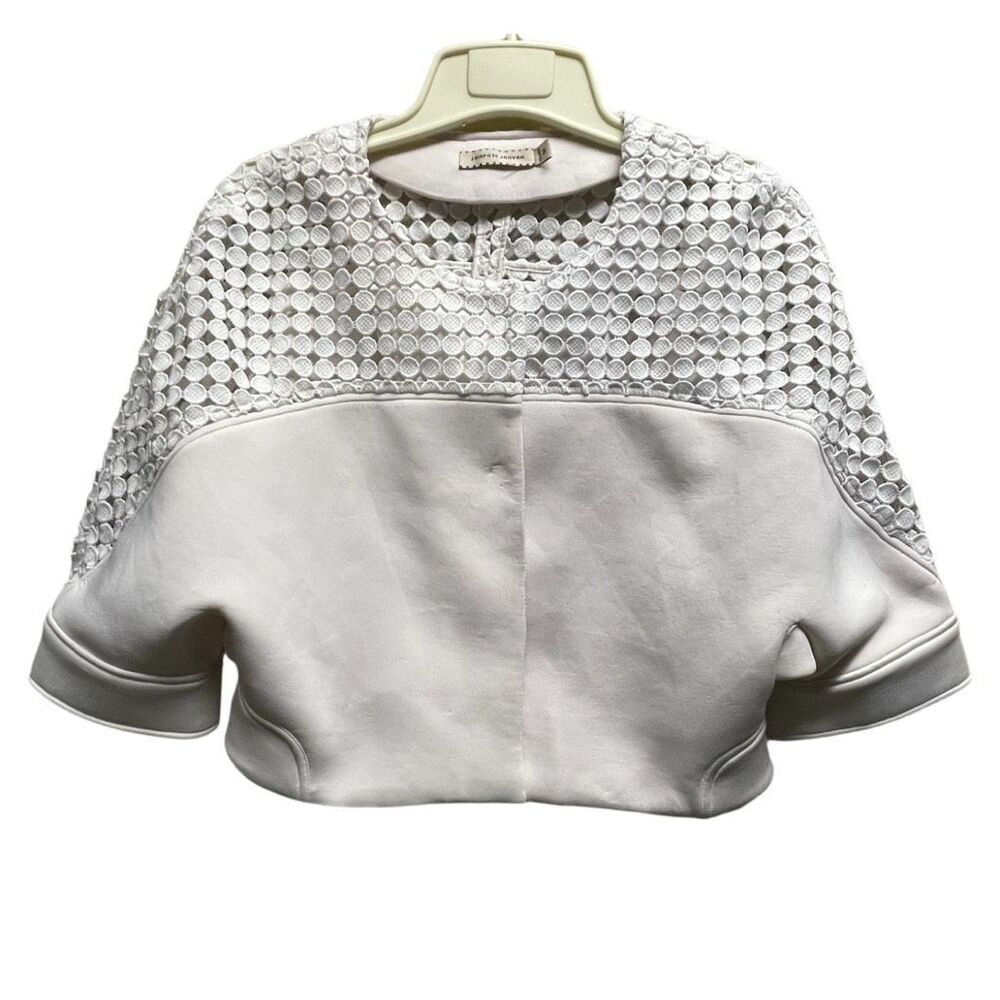 Jorpose Joryah size M cropped lace scuba fabric jacket or top.